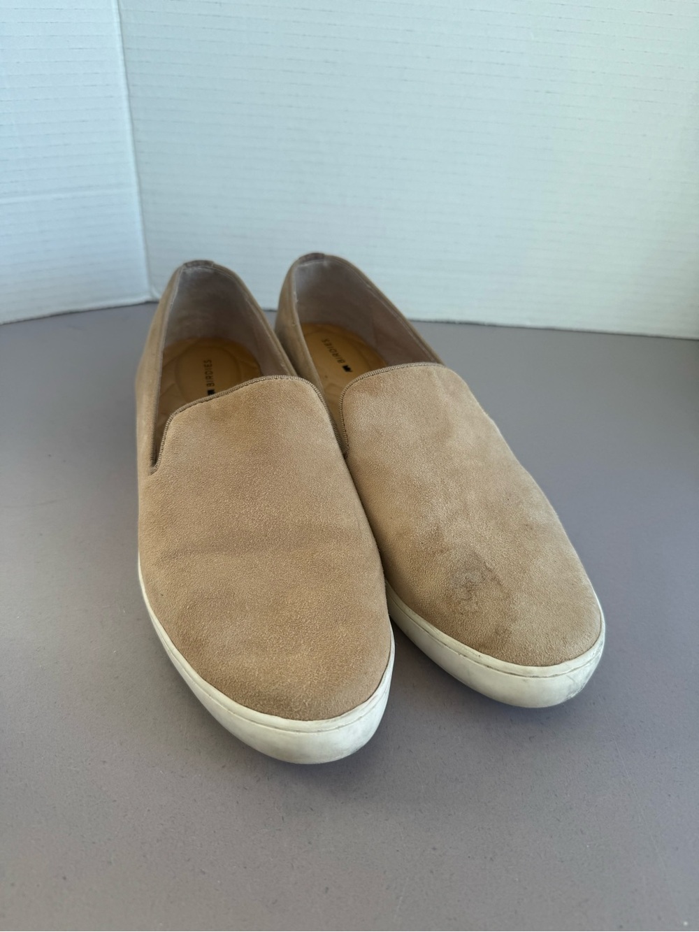 Birdies Slip-On Loafers in Light Tan Suede - Picture 2 of 8